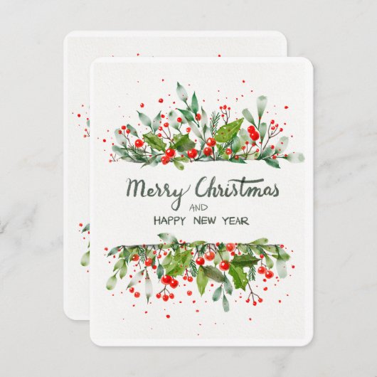 JOYEUX NOËL ET BONNE ANNÉE シーズンカード (正面/裏面)