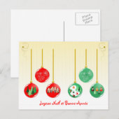 Joyeux Noël et Bonne Année シーズンポストカード (正面/裏面)