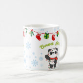 Joyeux Noël et Bonne Année Pandas コーヒーマグカップ (正面右)