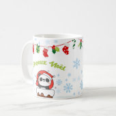 Joyeux Noël et Bonne Année Pandas コーヒーマグカップ (正面左)