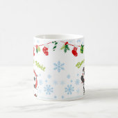 Joyeux Noël et Bonne Année Pandas コーヒーマグカップ (中央)