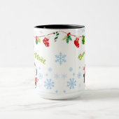 Joyeux Noël et Bonne Année Pingouins  マグカップ (中央)