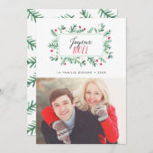 Joyeux Noël Feuillage Peint | Carte de Noell シーズンカード (正面/裏面)