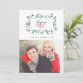 Joyeux Noël Feuillage Peint | Carte de Noell シーズンカード (スタンド正面)