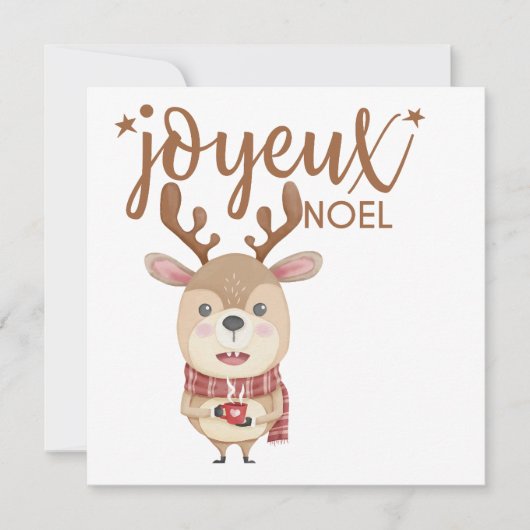Joyeux Noel Greeting Card, Merry Christmas Holiday シーズンカード (正面)