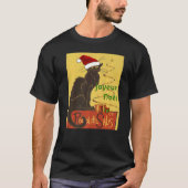 Joyeux Noel Le Chat Noir Christmas Holiday Vector Tシャツ (正面)
