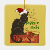 Joyeux Noel Le Chat Noir Christmas Spoof  セラミックオーナメント (裏面)
