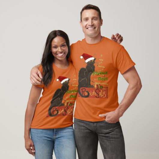 Joyeux Noel Le Chat Noir Christmas Spoof Tシャツ (ユニセックス)