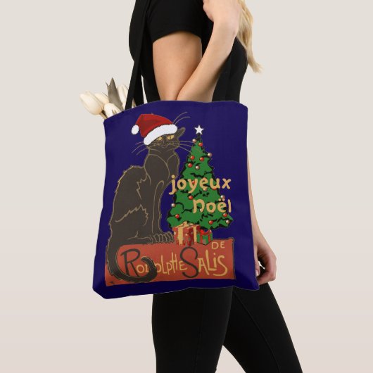 Joyeux Noel Le Chat Noir Spoof With Yule Tree トートバッグ (クローズアップ)