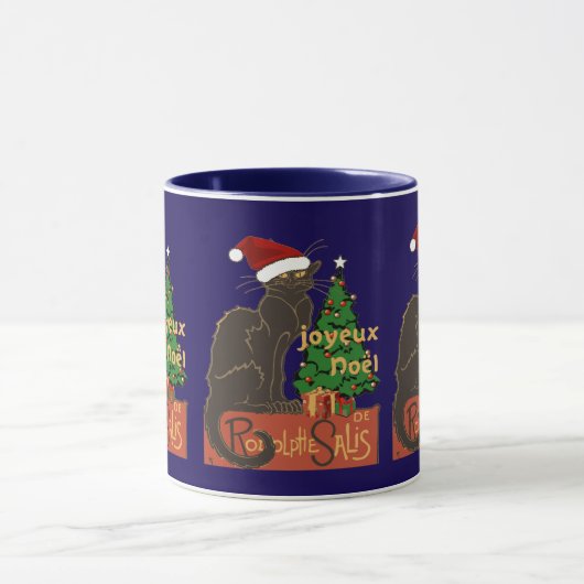 Joyeux Noel Le Chat Noir Spoof With Yule Tree マグカップ (中央)