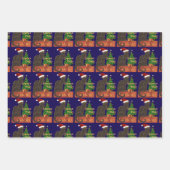 Joyeux Noel Le Chat Noir Spoof With Yule Tree ラッピングペーパーシート (正面3)