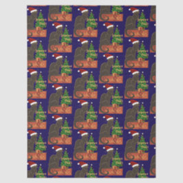 Joyeux Noel Le Chat Noir Spoof With Yule Tree 薄葉紙