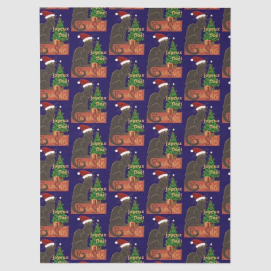 Joyeux Noel Le Chat Noir Spoof With Yule Tree 薄葉紙 (正面)