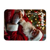Joyeux Noël Le Père Noël s'est endormi FPM マグネット (横)