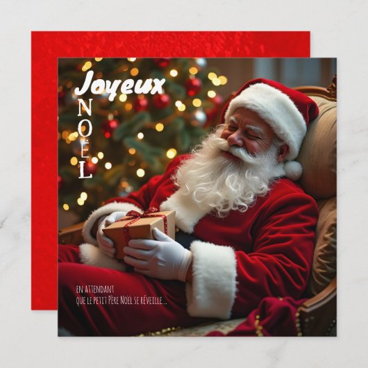 Joyeux Noël Le Père Noël s'est endormi SqFC シーズンカード (正面/裏面)