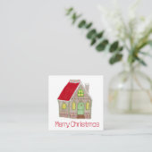 Joyeux Noël Maison en pain d'épices Carte de ferme エンクロージャーカード (スタンド正面)