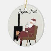 Joyeux Noël Père Noël セラミックオーナメント (左)