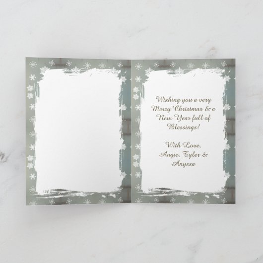 Joyeux Noël | Pretty Fairy Personalized Christmas カード (内部)