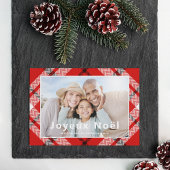 Joyeux Noel Red Plaidエレガントの写真フランスの