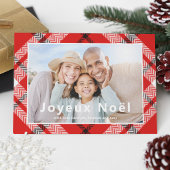 Joyeux Noel Red Plaidエレガントの写真フランスの