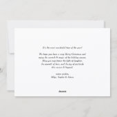 Joyeux Noël Retro Typography Black Photo Collage シーズンカード (裏面)