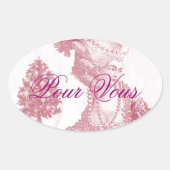 Joyeux Noel (Rouge)ヴォーギフトを注ぐ 楕円形シール (正面)