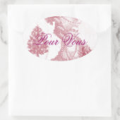 Joyeux Noel (Rouge)ヴォーギフトを注ぐ 楕円形シール (バッグ)