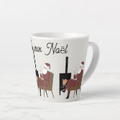Joyeux Noël Tasse Latte Père Noël Cocooning カフェラテマグ (右アングル)