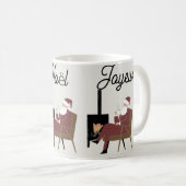 Joyeux Noël Traditionnel Père Noël コーヒーマグカップ (正面右)