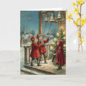 Joyeux Noel Vintage Bells Card カード (黄色い花)