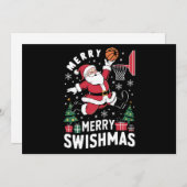 Joyeux Swishmas Noël Le Père Noël Joue Au Basket シーズンカード (正面/裏面)