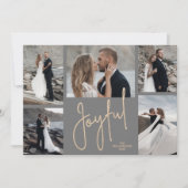 JOYFULエレガント Photo数々の Carbine Gray Christmas シーズンカード (正面)