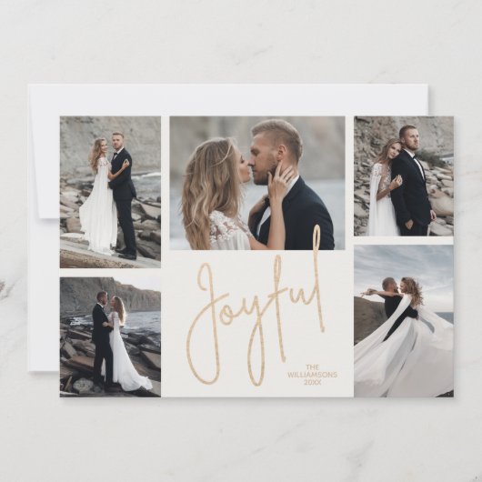 JOYFULエレガント Photo数々の Christmas シーズンカード (正面)