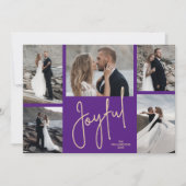 JOYFULエレガント Photo数々の Purple Christmas シーズンカード (正面)