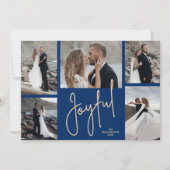 JOYFULエレガント Photo 数々の Blue Christmas シーズンカード (正面)