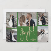 JOYFULエレガント Photo 数々の Green Christmas シーズンカード (正面)