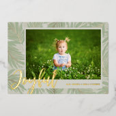 JOYFULスクリプトフォト金ゴールド 箔シーズンカード (正面)