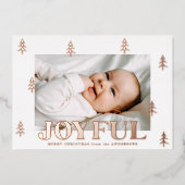 Joyfulバラ金ゴールドツリー2写真 箔シーズンカード (正面)