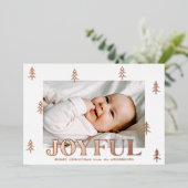 Joyfulバラ金ゴールドツリー2写真 箔シーズンカード (立ち正面)