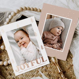 Joyfulバラ金ゴールドツリー2写真 箔シーズンカード