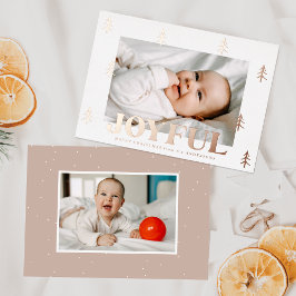 Joyfulバラ金ゴールドツリー2写真 箔シーズンカード