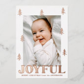 Joyfulバラ金ゴールドツリー2写真 箔シーズンカード (正面)