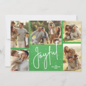 JOYFULフォトグ数々のリーンクリスマスホリデーカード シーズンカード (正面)