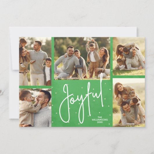 JOYFULフォトグ数々のリーンクリスマスホリデーカード シーズンカード (正面)