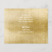 JOYFUL写真数々の金ゴールド予算ホリデーカード (裏面)