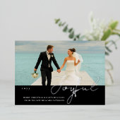 Joyful結婚's Mr & Mrs.初めてのクリスマス写真 箔招待状 (立ち正面)
