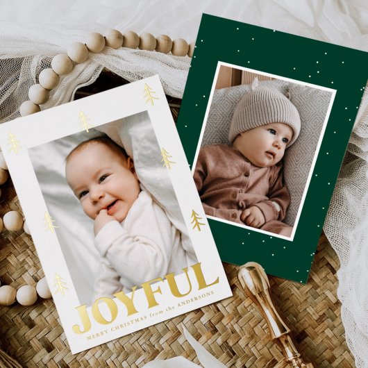 Joyful金ゴールドツリー2写真 箔シーズンカード