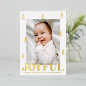 Joyful金ゴールドツリー2写真 箔シーズンカード (立ち正面)