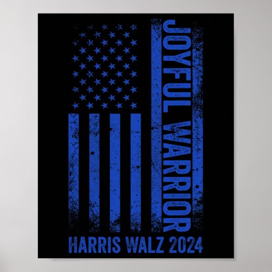 Joyful おもしろい Warrior Harris Waltz 2024米国国旗 ポスター (正面)