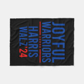 Joyful おもしろい Warriors Kamala Harris Waltz 2024 フリースブランケット (正面(横))